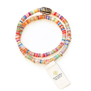 Kendra Scott Reece Beaded Double Wrap Bracelet New With Tags 1890